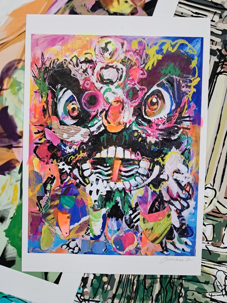 Dancing Through the Fire - Hand Embellished Print