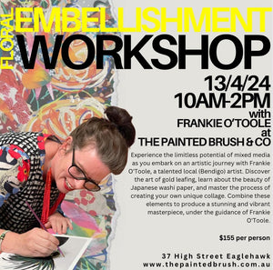Floral Embellish WORKSHOP at The Painted Brush and Co