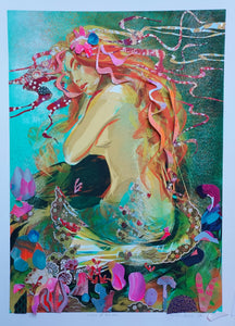 Siren of the Sea - Limited Edition Hand Embellished Print