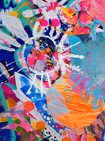 Grand Days (Blue) Hand Embellished Print