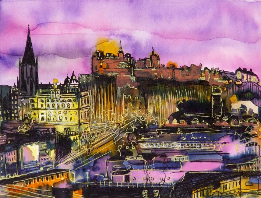 Edinburgh Skyline Artist Print