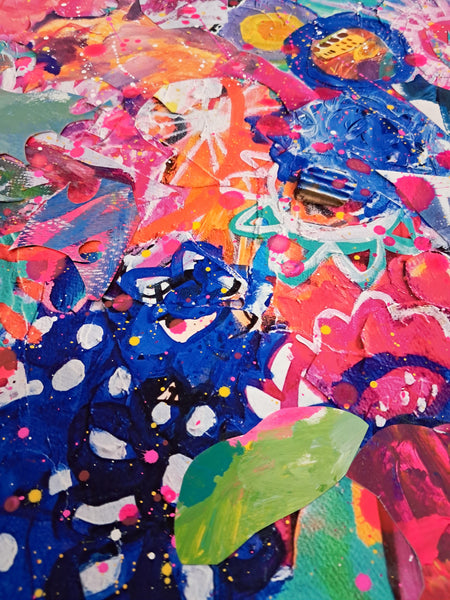 Grand Days (Orange) Hand Embellished Print