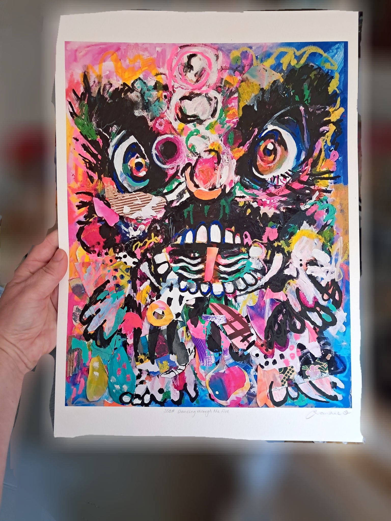 Dancing Through the Fire - Custom Hand Embellished Print for Jade