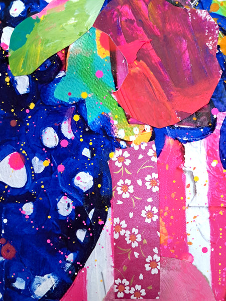 Grand Days (Orange) Hand Embellished Print