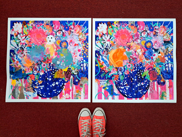 Grand Days (Orange) Hand Embellished Print