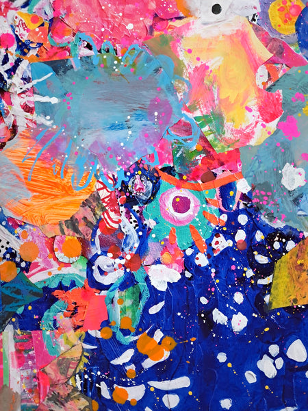 Grand Days (Blue) Hand Embellished Print