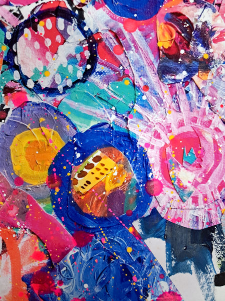 Grand Days (Orange) Hand Embellished Print