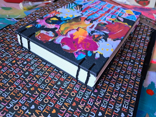 Hand Bound Artist Journals - Inner Goddess (black thread)