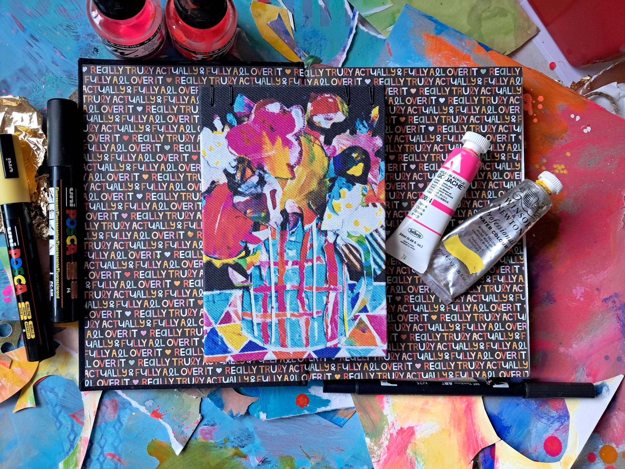 Hand Bound Artist Journals - Inner Goddess (black thread)