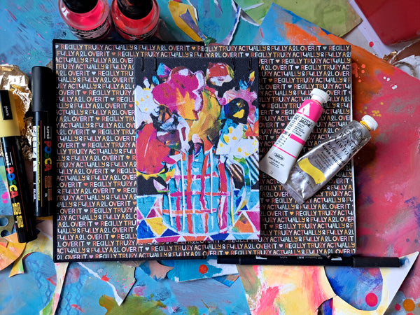 Hand Bound Artist Journals - Inner Goddess (black thread)