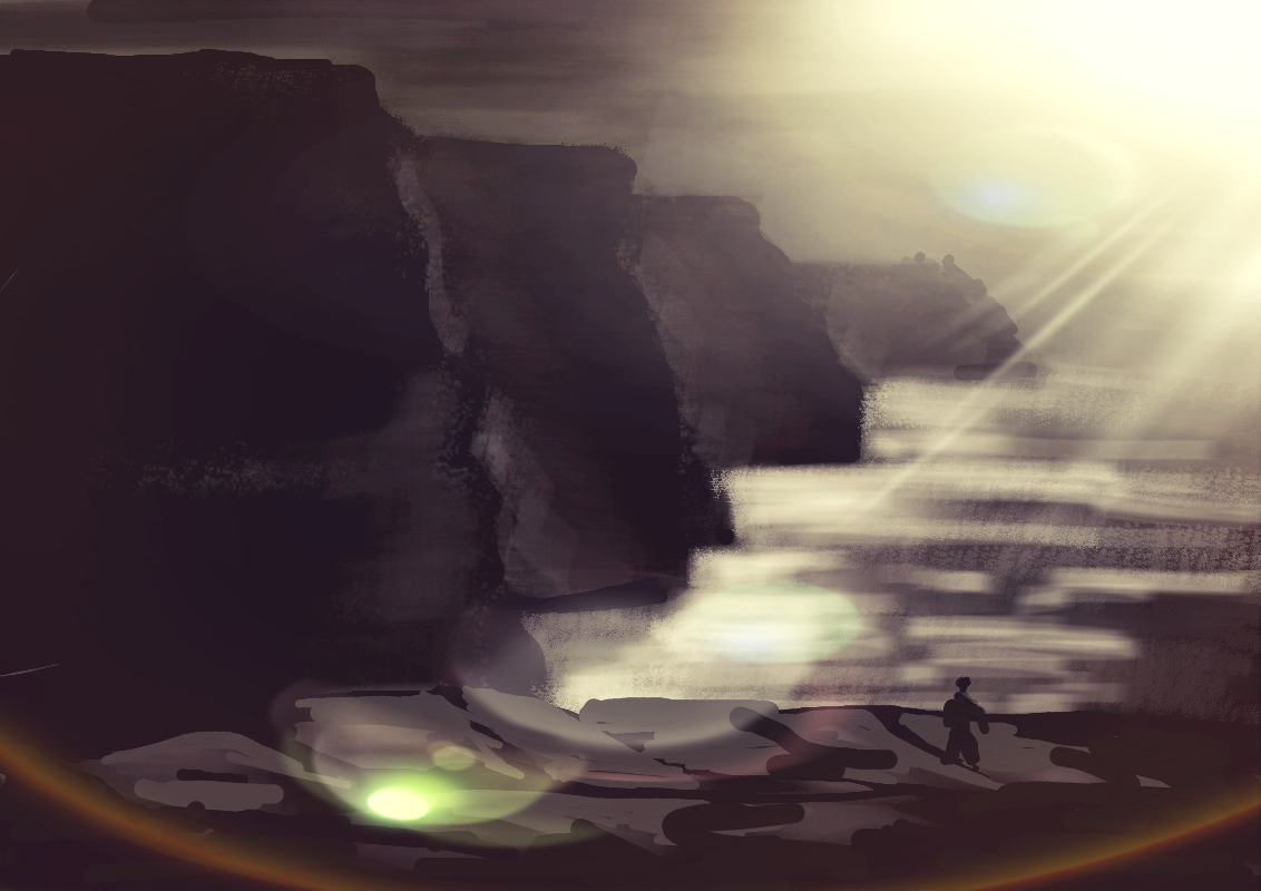 1# Cliffs of Moher... it's been too long since I've had a sketch on the tablet... got to start somewhere