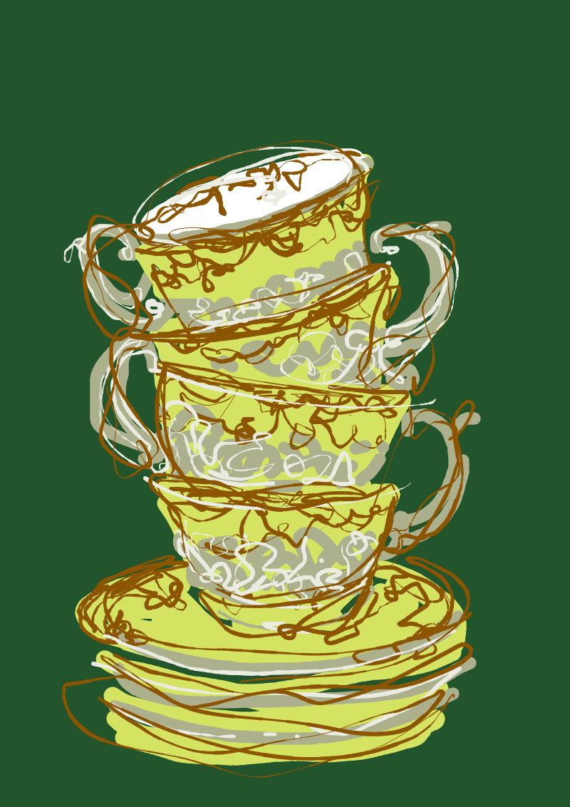 82# Yellow cups of tea