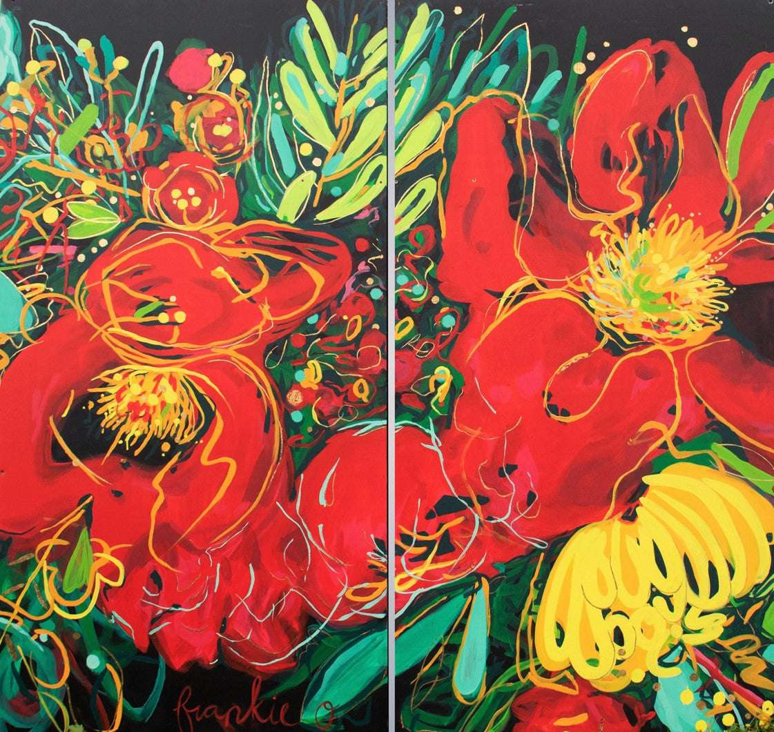 Red Floral Mural - Pennyweight Walk